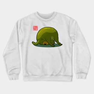 Monday Mood Yoga Frog Folded Crewneck Sweatshirt